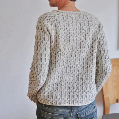 Olyvia - eleganter grauer pullover mit bootsausschnitt