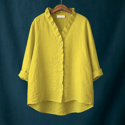 Joyce™ | Schlichte Bluse mit V-Ausschnitt