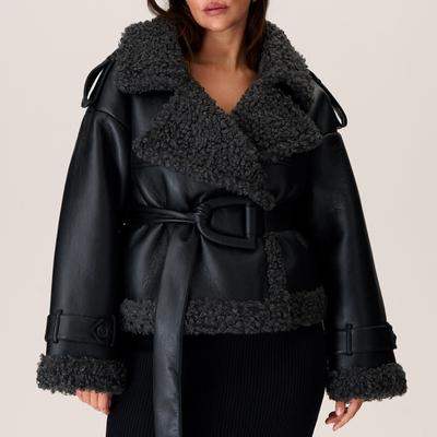 Elvira | Belted Shearling Coat