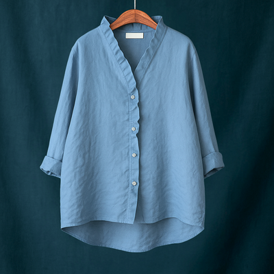 Joyce™ | Schlichte Bluse mit V-Ausschnitt