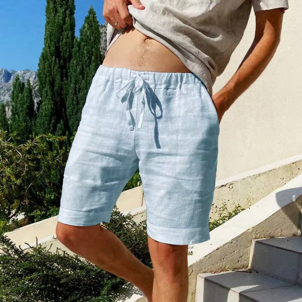 Casimir - Herren Leinen-Shorts mit Kordelzug