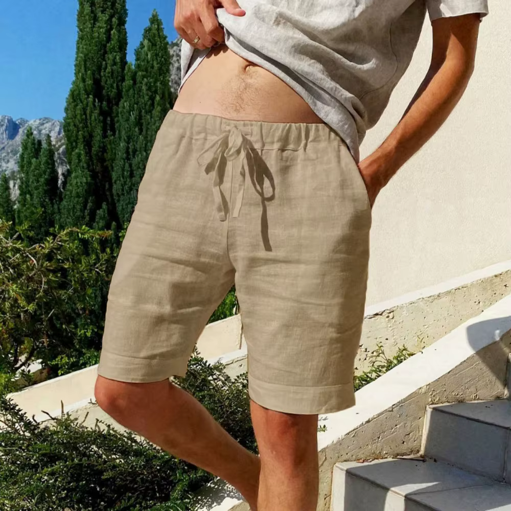 Casimir - Herren Leinen-Shorts mit Kordelzug