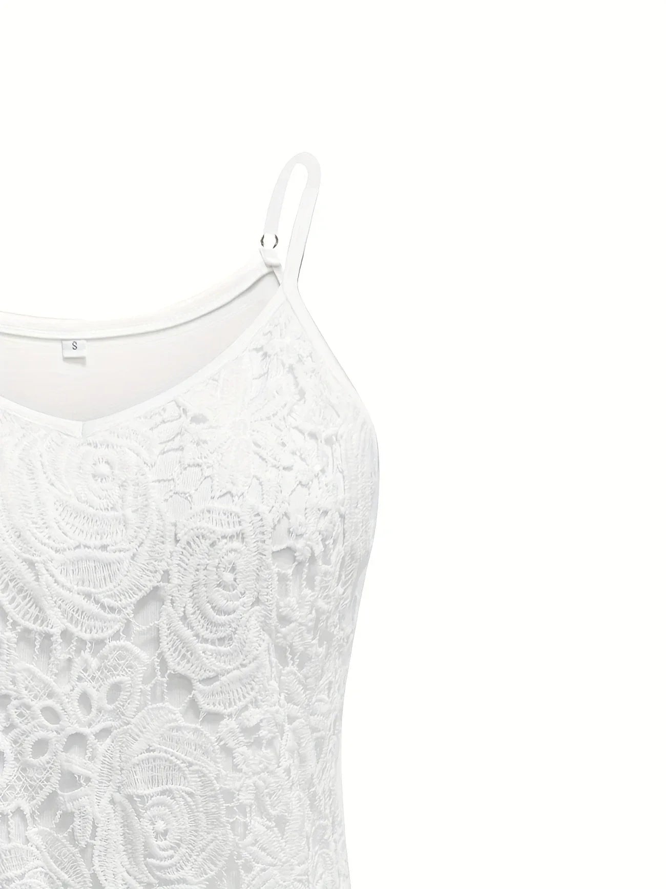 Juna – Elegantes ärmelloses Spitzenoberteil Mit V Ausschnitt