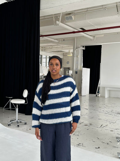 Heidi-Mode | Gestreifte Strick Winterpullover