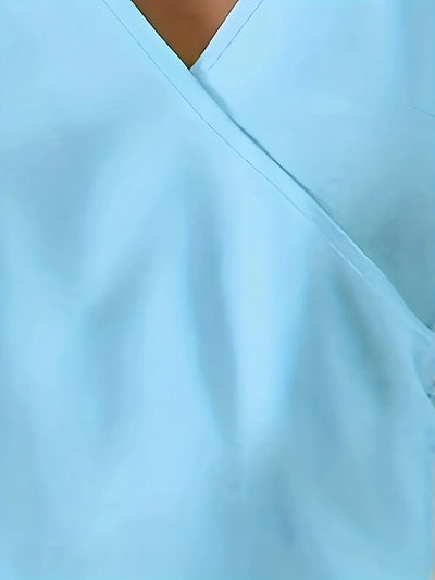 Cebulska – Elegante Ärmellos Surplice Bluse