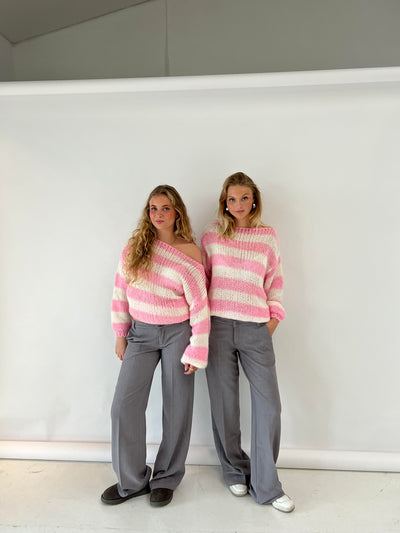 Heidi-Mode | Gestreifte Strick Winterpullover