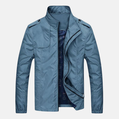 Übergangsjacke für Herren - Wasserdichte Sommerjacke mit Kragen