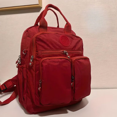 Gepolsterter Damen Rucksack Mit Seitentaschen | Mit Reißverschluss