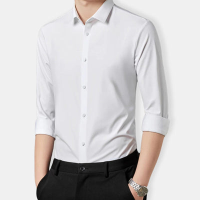 Herren Schlanke Passform Hemd | Langarm