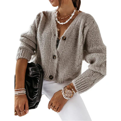 Heidi-Mode | Trendy Strickpullover mit Knöpfen