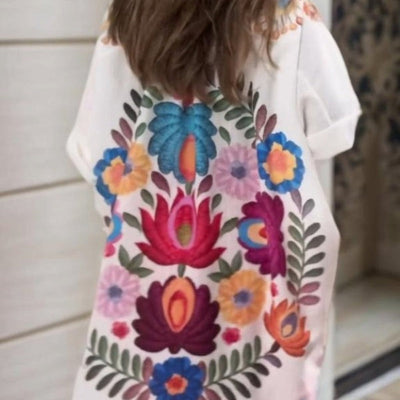 Rossella – Elegantes Hemd Mit Blumen Drucken