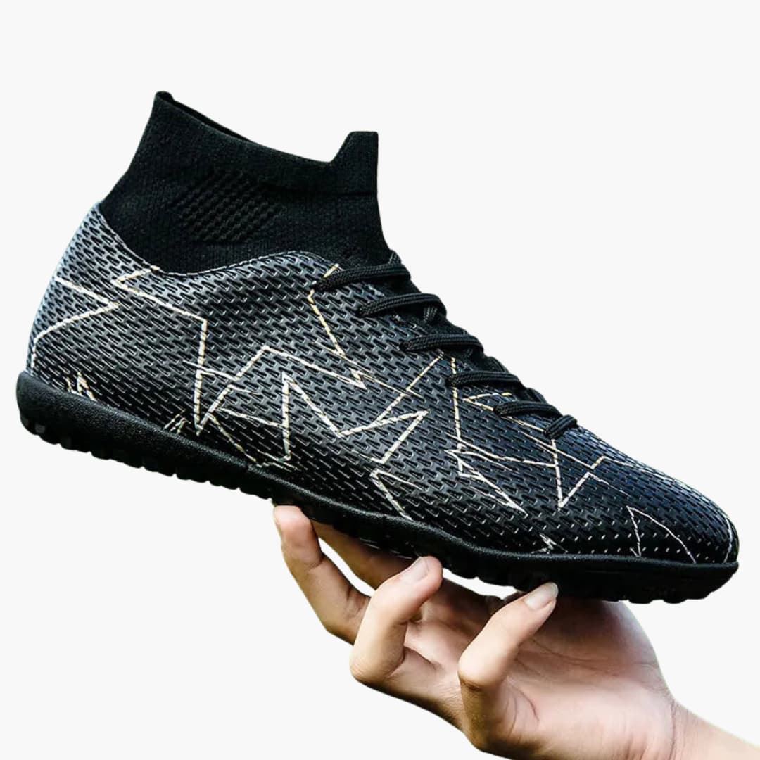 Herren-Fußball schuhe mit Schnürverschluss und strukturierter Sohle