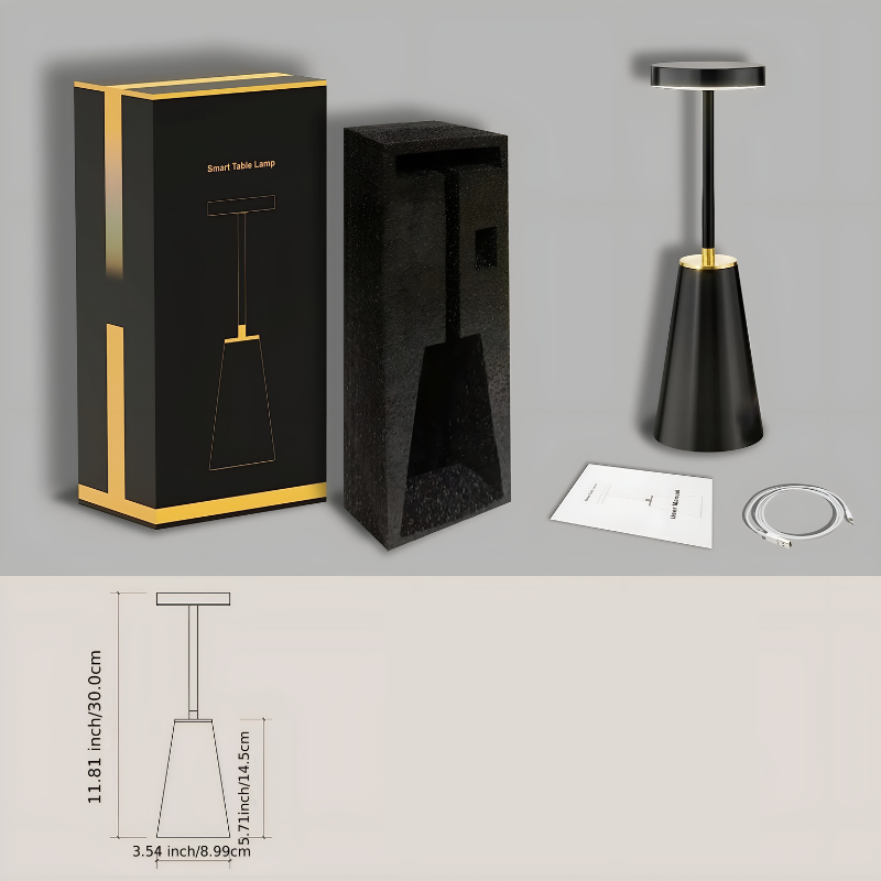 LumaTouch Lampe – Wiederaufladbare Kabellose Tischlampe