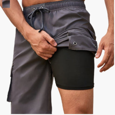 Herren Badeshorts mit Stretchstoff und Seitentasche