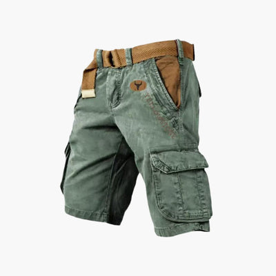 Cargo Shorts für Herren - Robuste Kurze Wanderhose mit Gürtel für Outdoor
