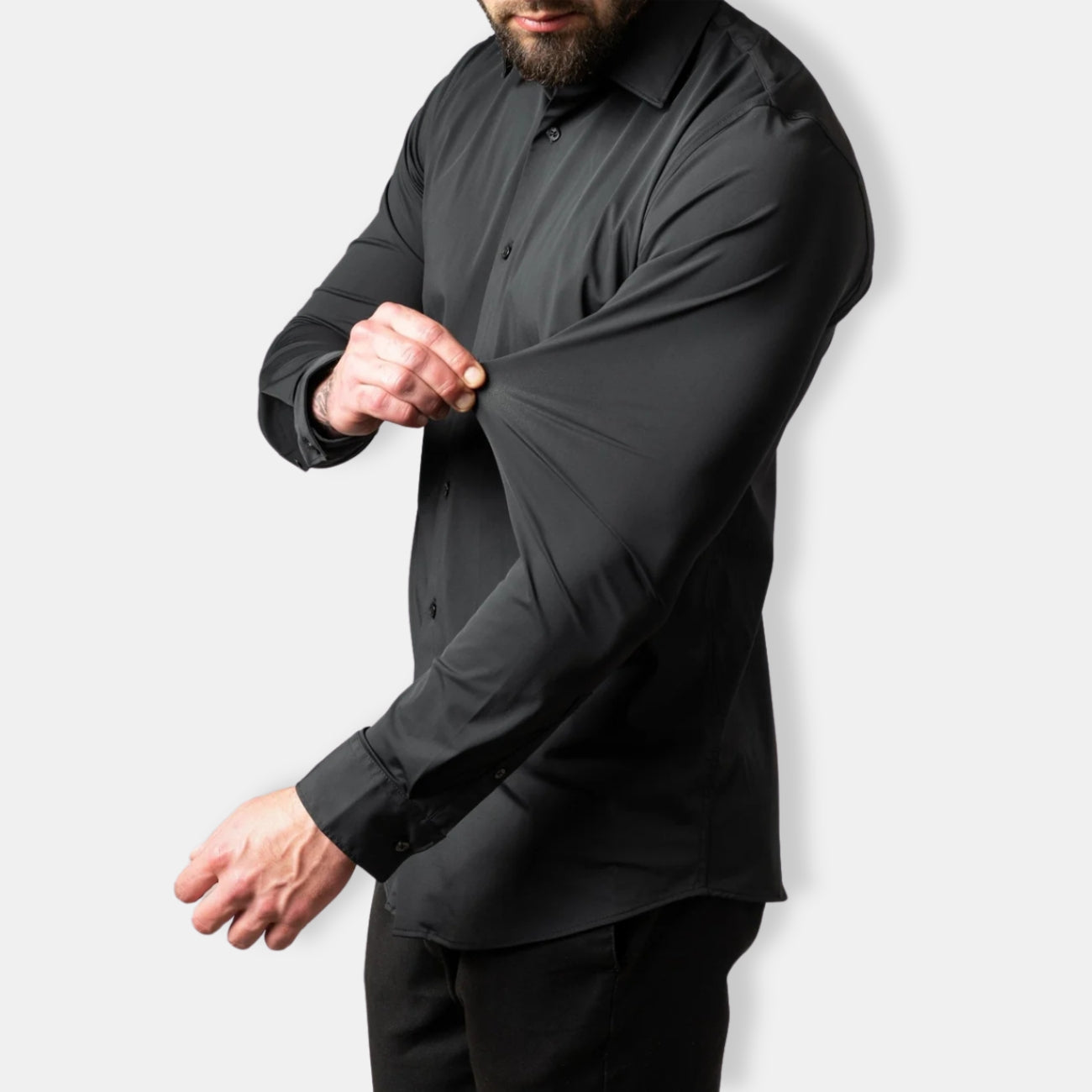 Herren Schlanke Passform Hemd | Langarm