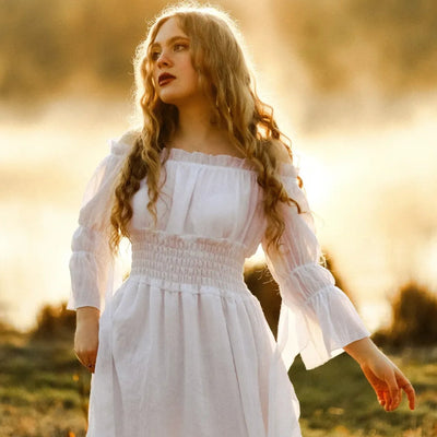 Renaissance Style Off Shoulder Long Dress