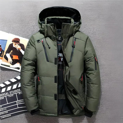 Herren Winterjacke | Steppjacke Mit Kapuze Und Taschen
