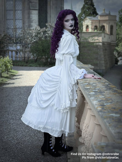 Retro Punk & Gothic Style Dress Set Two Piece Design