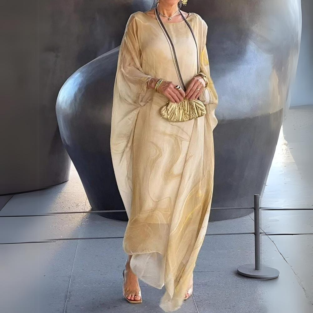 Heidi-Mode | Elegantes Seiden Chiffon Kleid