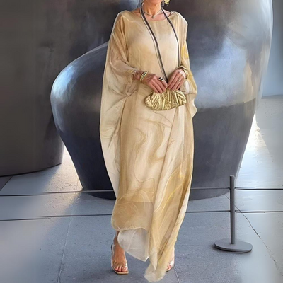 Heidi-Mode | Elegantes Seiden Chiffon Kleid