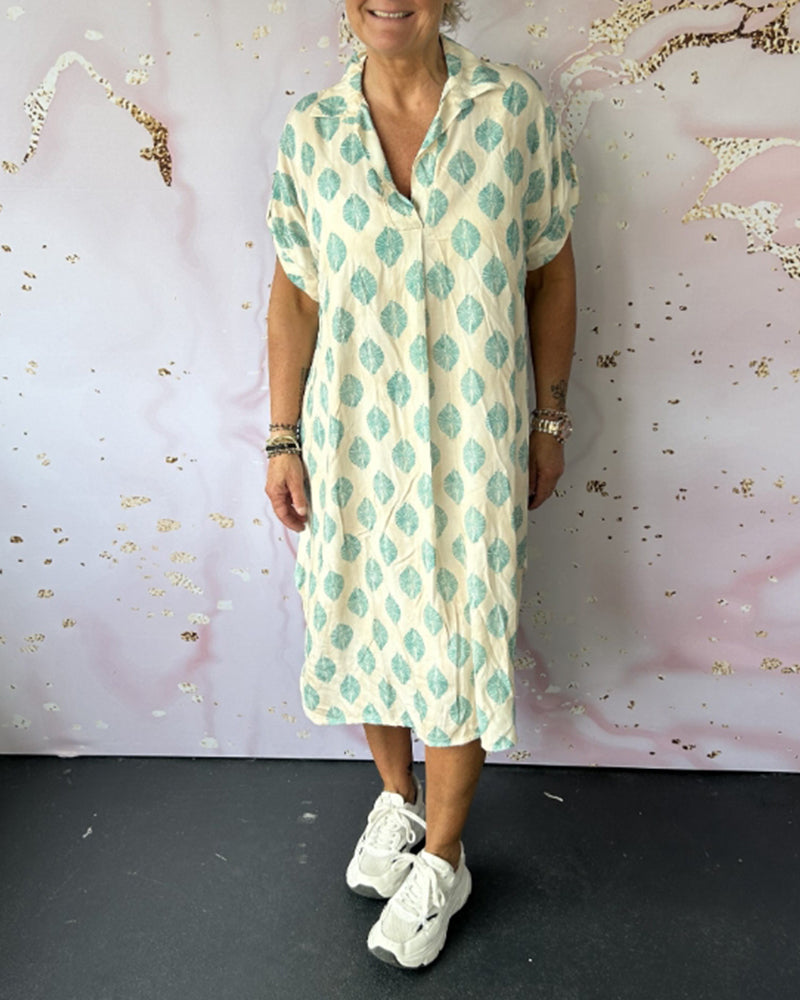 DINI ELEGANTES KLEID MIT V-AUSSCHNITT