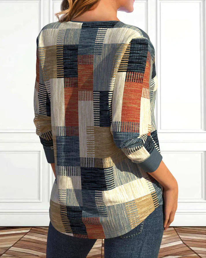 Erin | Top mit geometrischem Druck