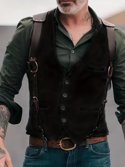 Trachtenweste für Herren - Vintage Gilet-Weste mit Schulterholster