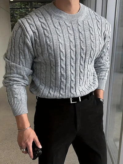 Mergim – Lässiger Strickpullover Mit Langen Ärmeln