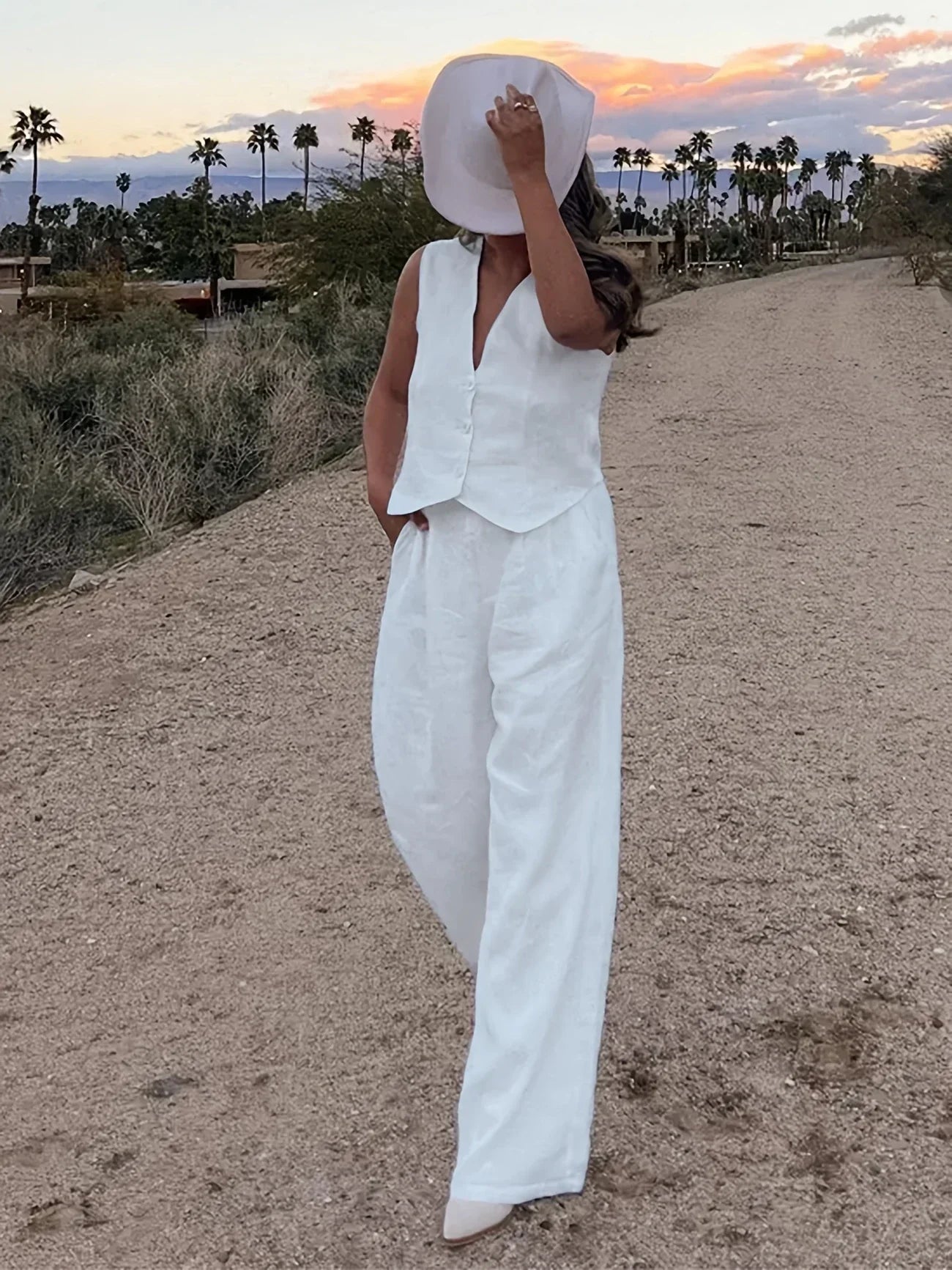 Jorja – Elegantes ärmelloses Zweiteiler Outfit-Set