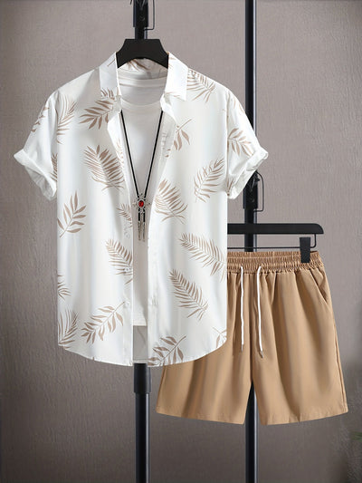 Herren Sommer-Set mit Blattmuster - Ilhan