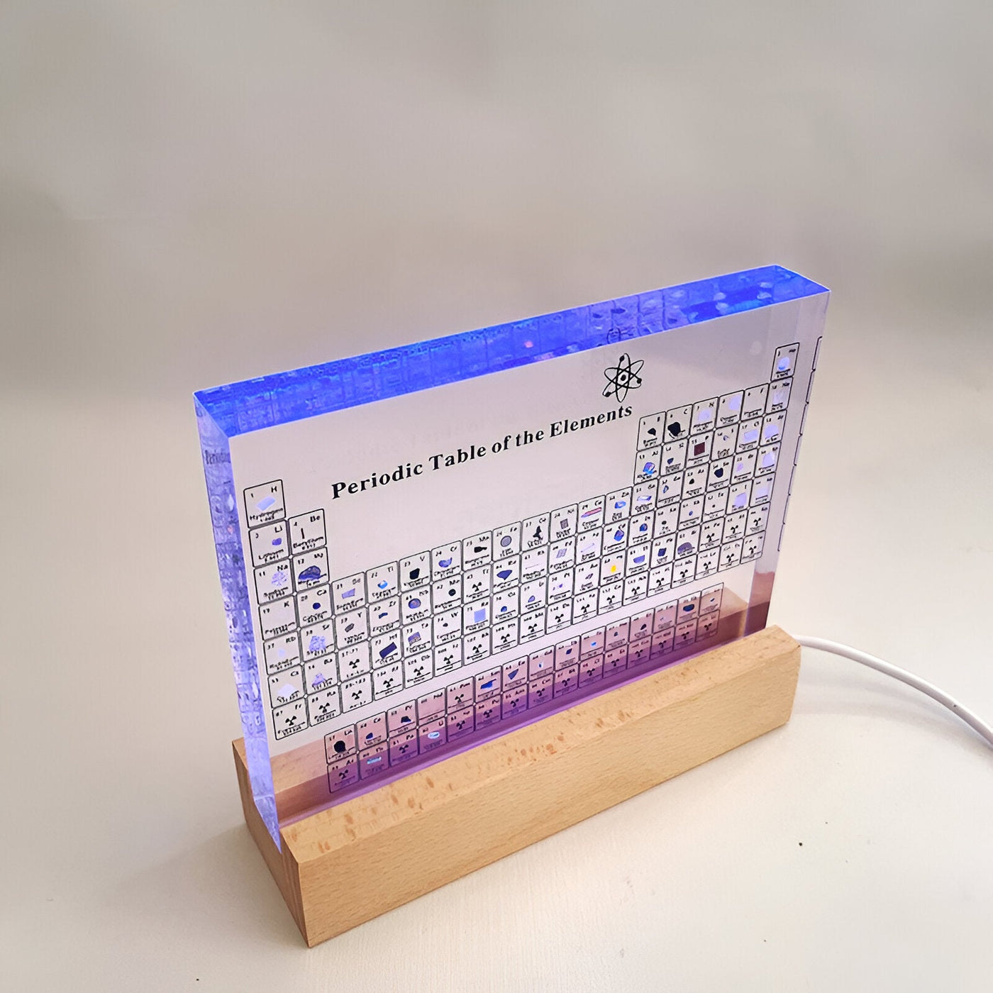 Periodensystem mit echten Elementen – Dekoratives Acryl-Display