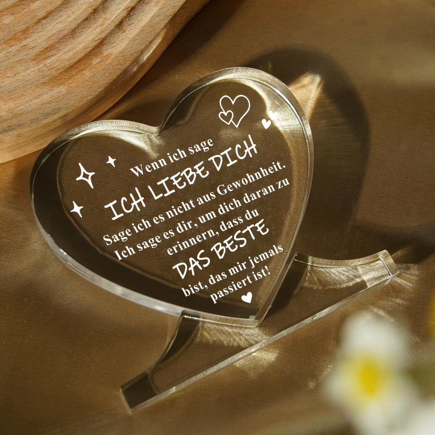 Romantische Herzförmige Acryldekoration