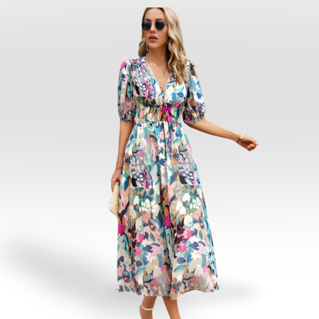 CHANTAL - CHARMES KLEID MIT V-AUSSCHNITT