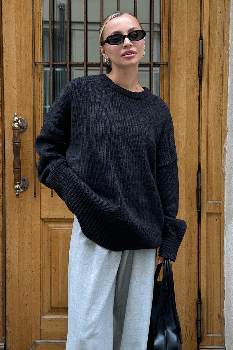 Lässiger Oversized Strickpullover für Damen