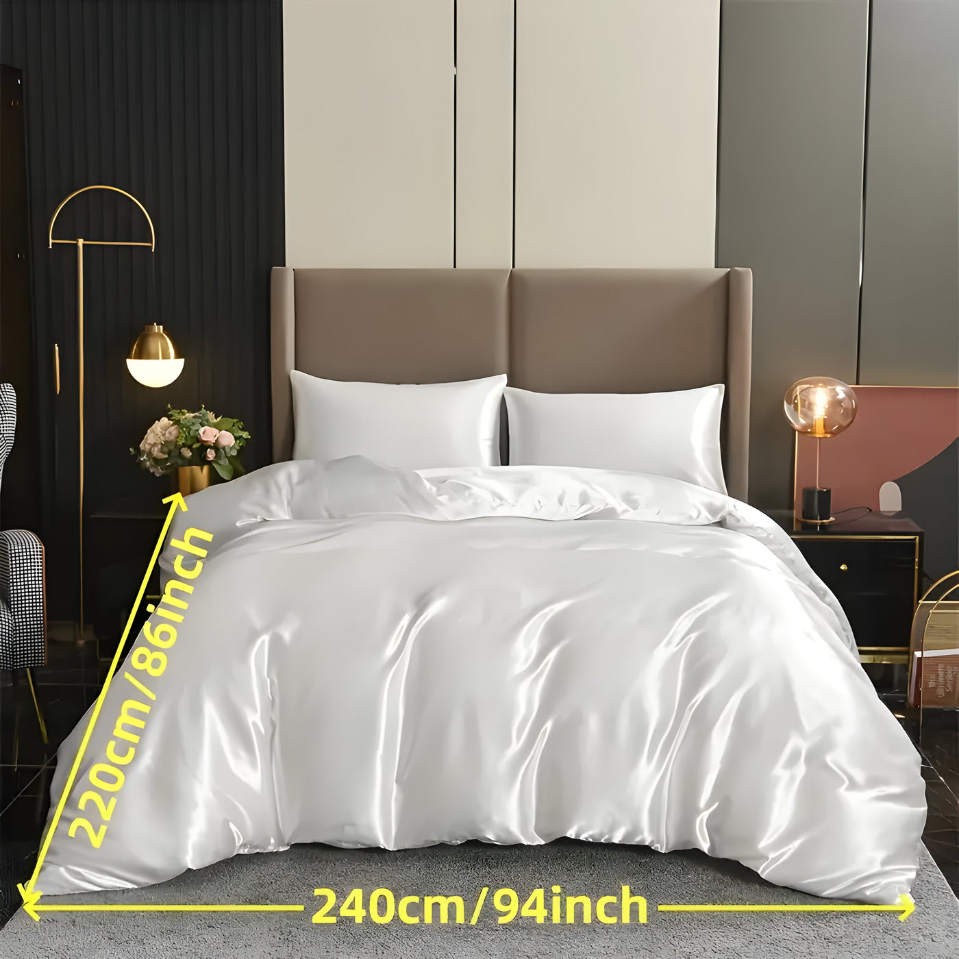 SatinNest Duvet Set - 3tlg. Satin Bettbezug Set