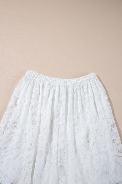 Lace High-Low Skirt