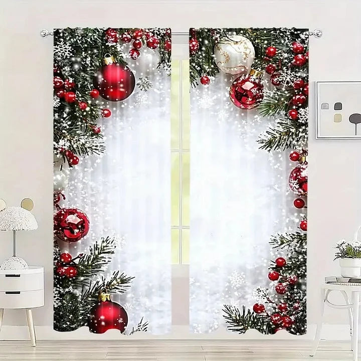FrostLinen – Vorhänge mit Weihnachtsmotiv