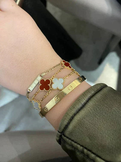 KLEEBLATT ARMBAND | RUBY