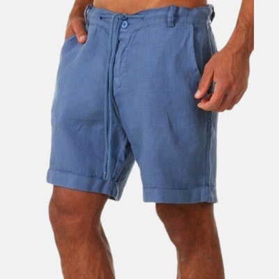 Carl Bermuda Shorts | Kurze Leinen-Optik Hosen Mit Kordelzug für Männer