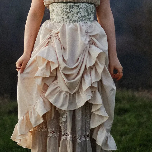 Ruffled Retro Style Women's Medieval Renaissance Dress