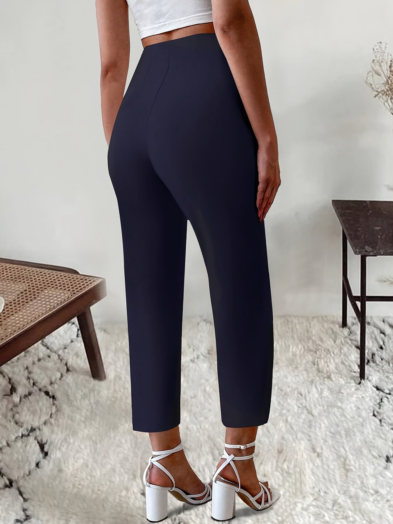 Elegante Hose mit hoher Taille und eleganter schlanker Passform für Damen