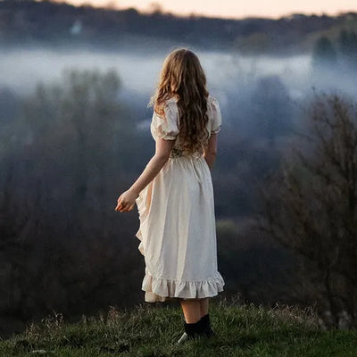 Ruffled Retro Style Women's Medieval Renaissance Dress