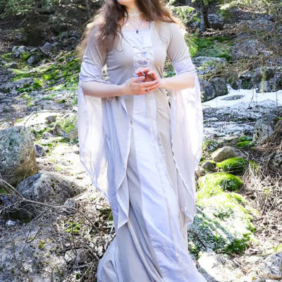 Irish Style Renaissance Dress with Hood Floor Length Design Plus Size