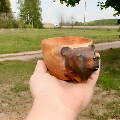 NatureBeast Mug - Handgefertigter Holz Tierbecher