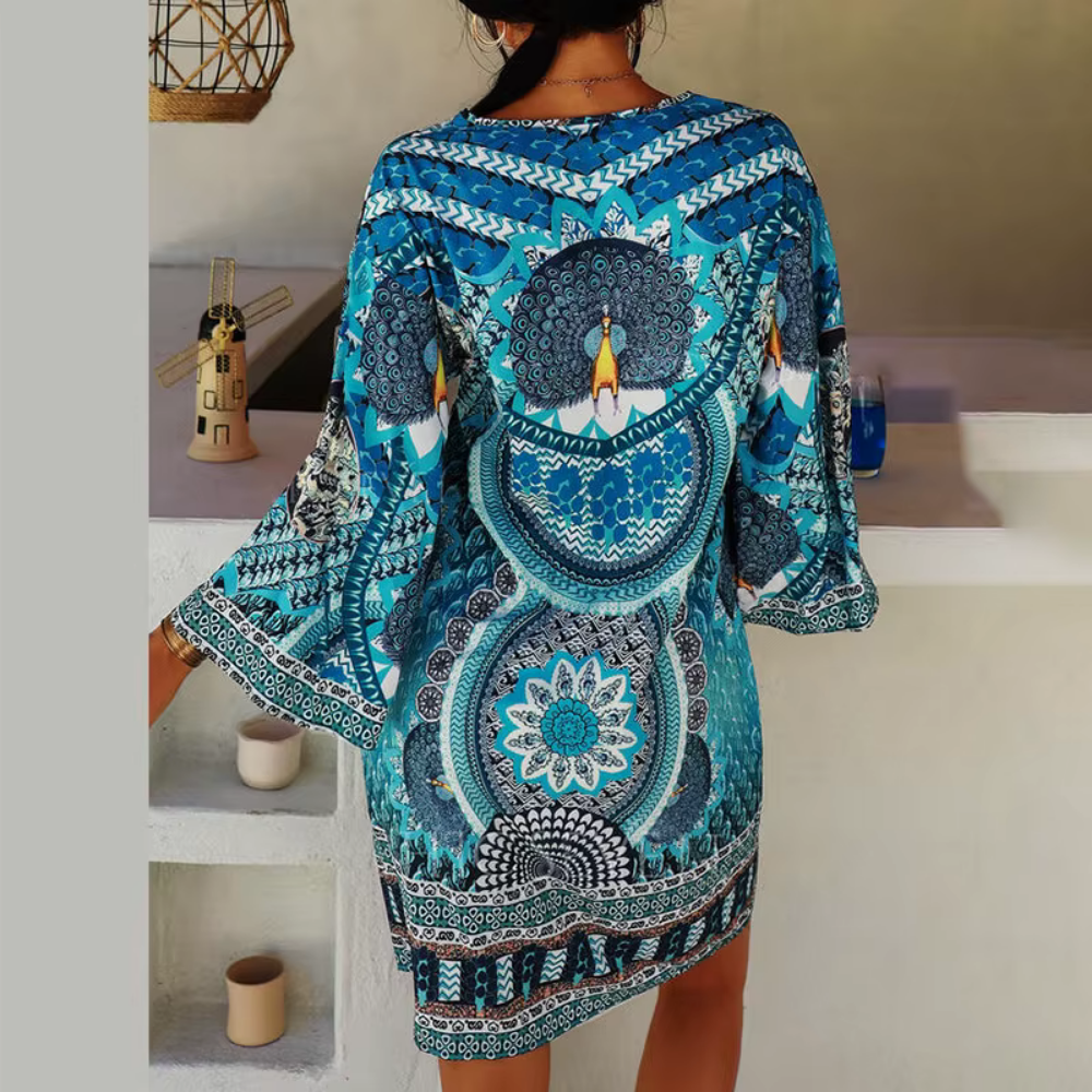 Lyndis - leicht und luftig Kleid mit Bohemian Print