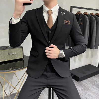 Herren Schlanke Passform Dreiteiliges Set | Formell