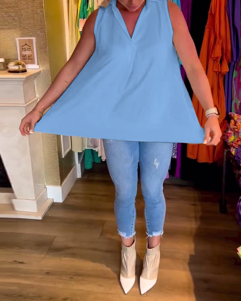 Rowland - Ärmelloses Oberteil Mit Rüschen