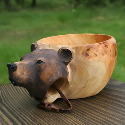 NatureBeast Mug - Handgefertigter Holz Tierbecher