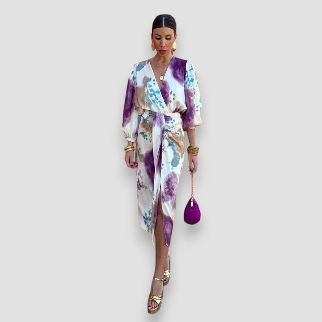 Elegantes V-Ausschnitt-Kleid für Damen - Eryel